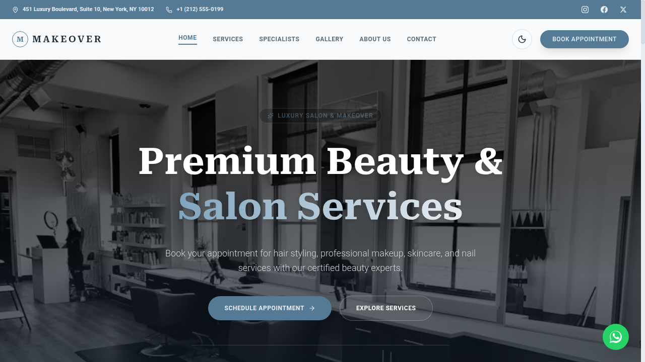 Makeover – Premium Beauty & Salon Booking Platform